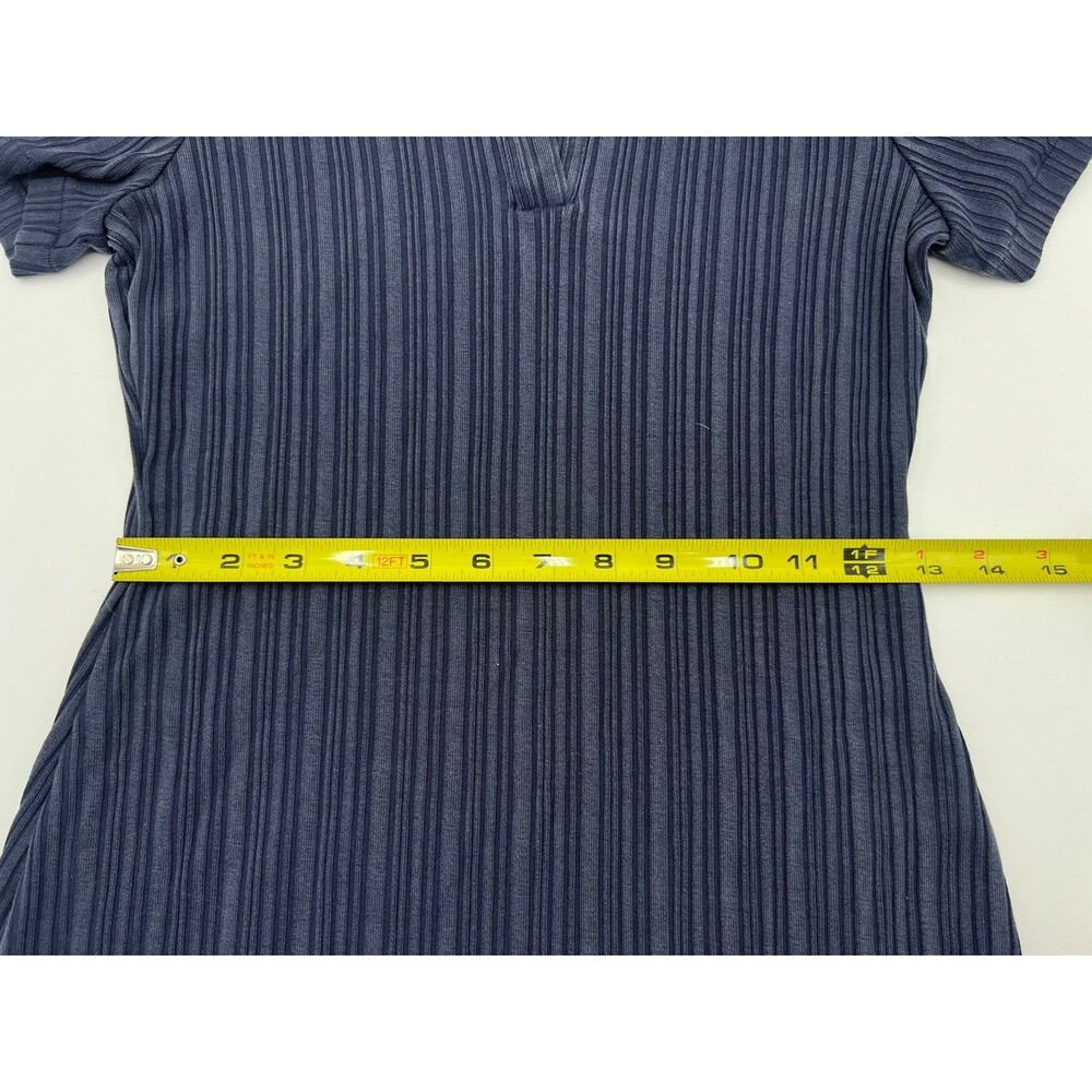 Madewell Ribbed Polo Mini Dress Navy Blue Athleisure minimalist preppy Size XS - Picture 7 of 10